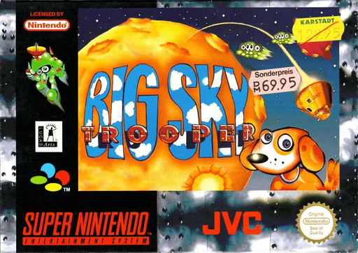 Big Sky Trooper box art for Super Nintendo